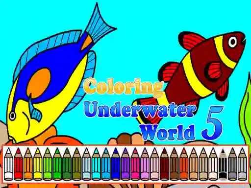 Jwèt Coloring Underwater World 5 sou entènèt