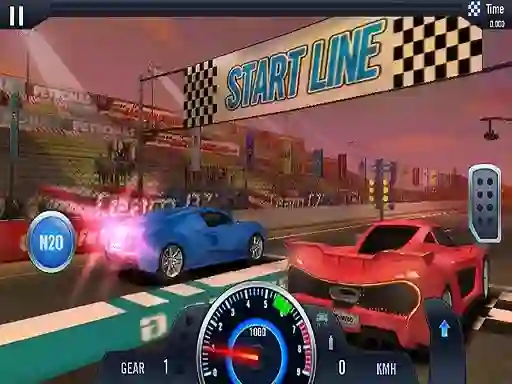 Jwèt Fast Line Furious Car Racing sou entènèt