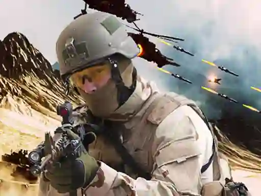 Jwèt Modern Commando Combat sou entènèt