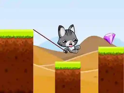 Jwèt Swing Cat Endless Jump sou entènèt