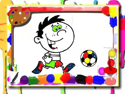 Jwèt Football Coloring Time sou entènèt