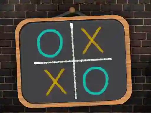 Jwèt Tic Tac Toe blackboard sou entènèt
