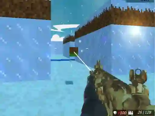 Jwèt Blocky Swat Shooting Iceworld Multiplayer sou entènèt