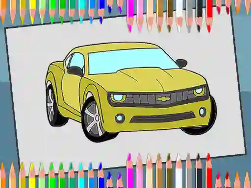 Jwèt American Cars Coloring Book sou entènèt