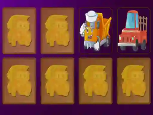 Jwèt Cartoon Trucks Memory sou entènèt