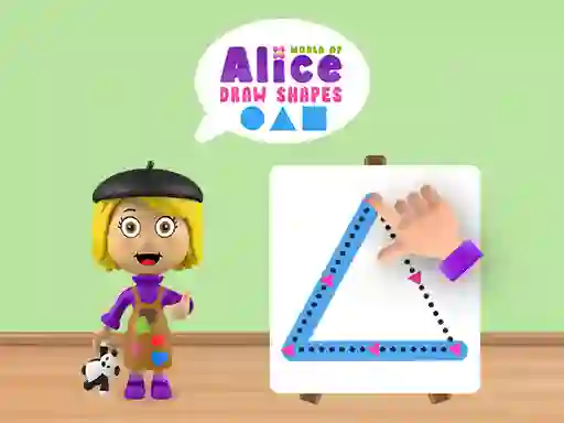 Jwèt World of Alice Draw Shapes sou entènèt