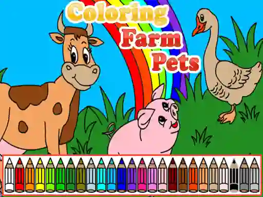 Jwèt Coloring Farm Pets sou entènèt