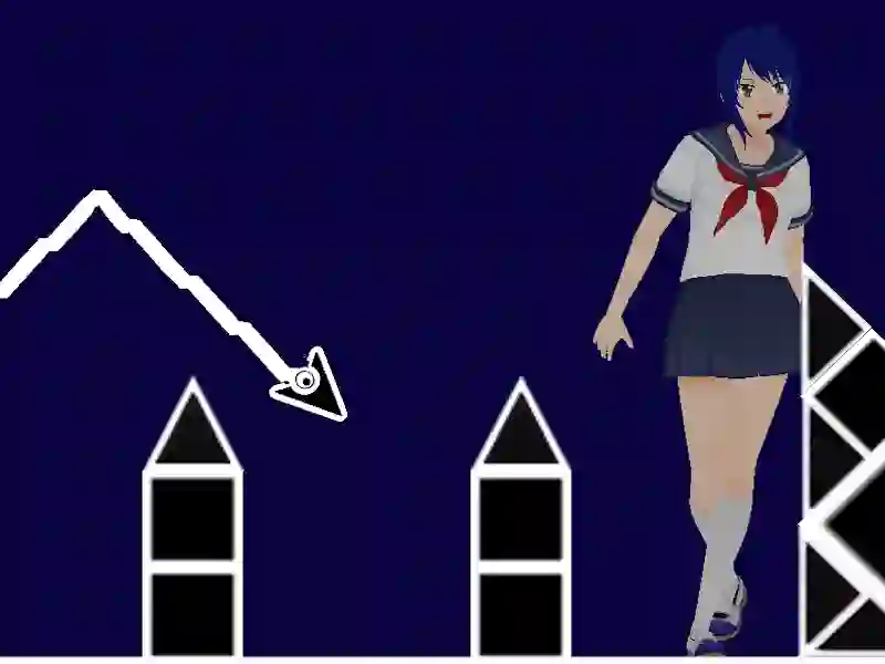 Jwèt Space Geometry Dash Waves sou entènèt