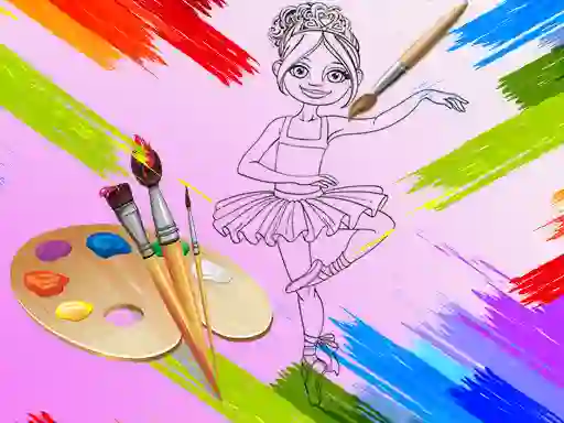 Jwèt Little Ballerinas Coloring sou entènèt