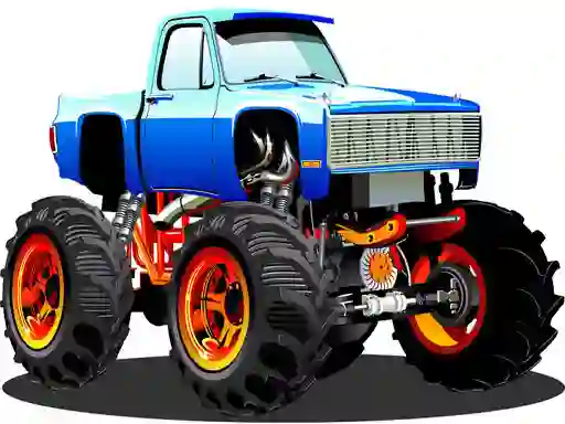 Jwèt Monster Truck Puzzle sou entènèt