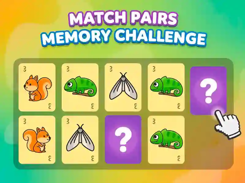 Jwèt Match Pairs Memory Challenge sou entènèt