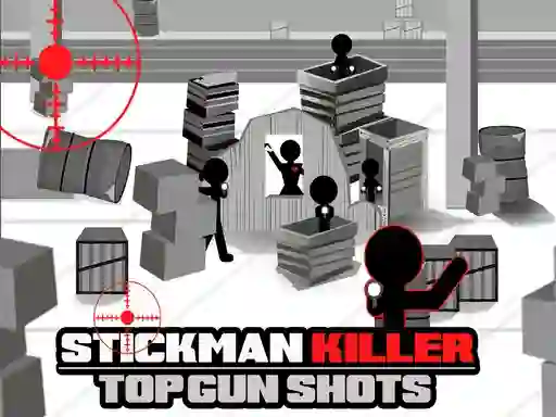 Jwèt Stickman Killer Top gun Shots sou entènèt
