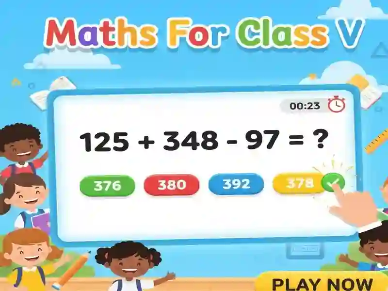 Jwèt Maths For Class V sou entènèt