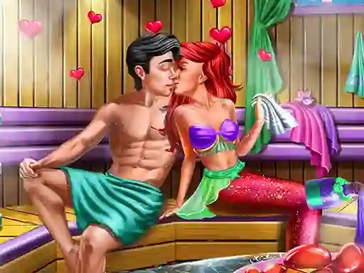 Jwèt Mermaid Sauna Flirting sou entènèt