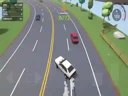 Jwèt Polygon Drift: Endless Traffic Racing sou entènèt