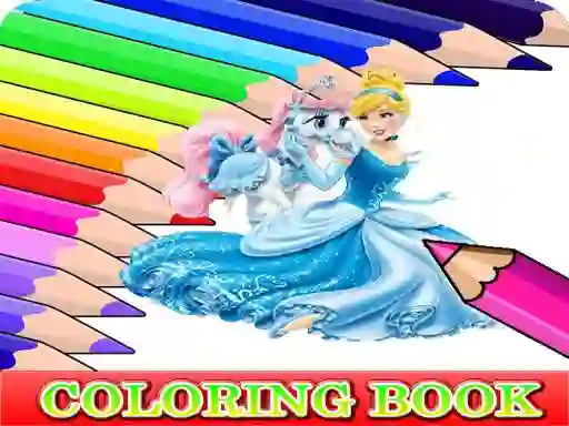 Jwèt Coloring Book for Cinderella sou entènèt