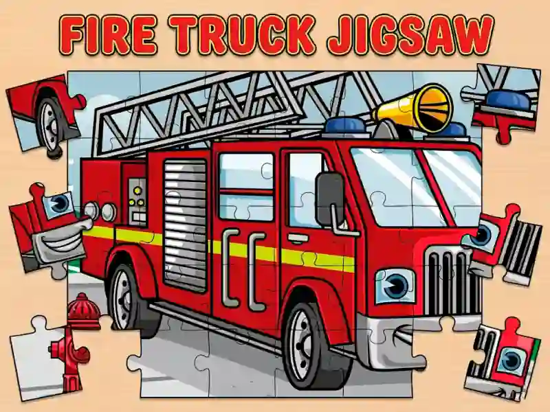 Jwèt Fire Truck Jigsaw sou entènèt