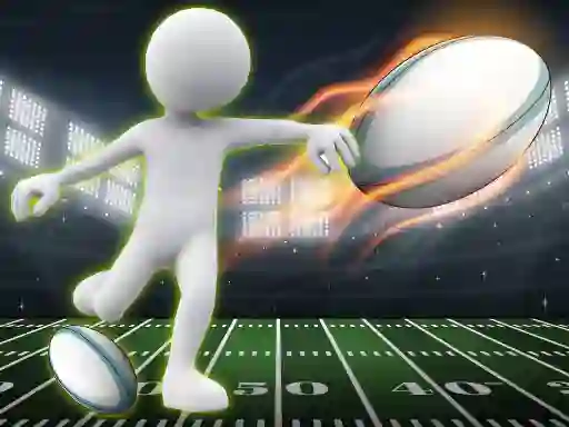 Jwèt Stickman Rugby Run And Kick sou entènèt