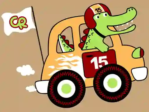 Jwèt Fast Racing Cars Coloring sou entènèt