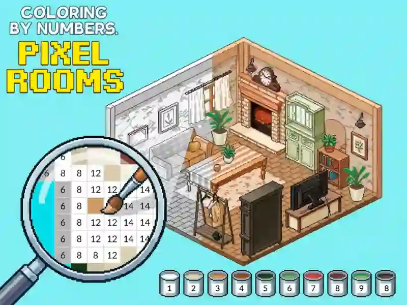 Jwèt Coloring by Numbers Pixel Rooms sou entènèt