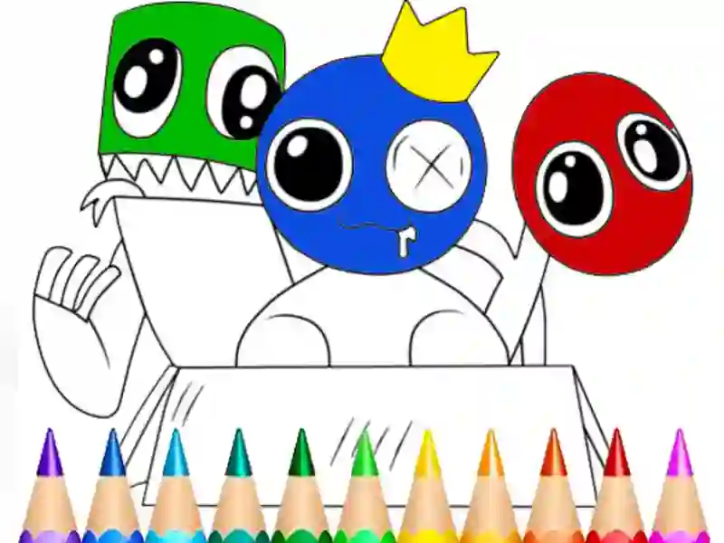 Jwèt Rainbow Friends Coloring Book sou entènèt