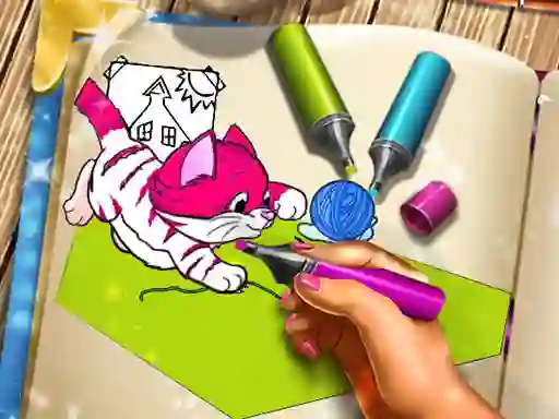 Jwèt Pets Coloring Book sou entènèt