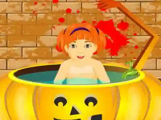 Jwèt Little Baby Halloween Bathing sou entènèt