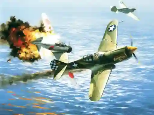 Jwèt Aviation Art Air Combat Slide sou entènèt