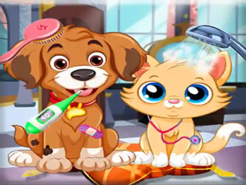 Jwèt Puppy Pet Vet Care sou entènèt
