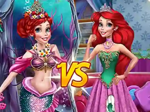 Jwèt Mermaid vs Princess sou entènèt