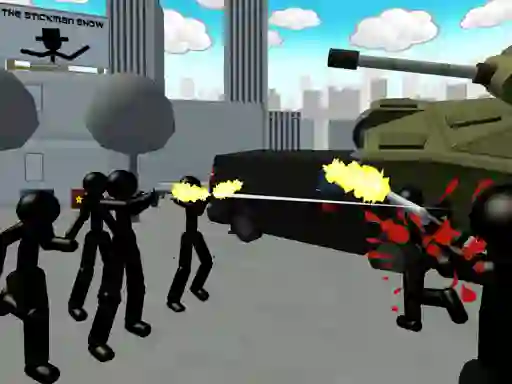 Jwèt Stickman City Shooting 3d sou entènèt