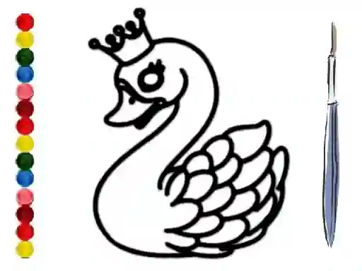 Jwèt Back To School: Swan Coloring Book sou entènèt