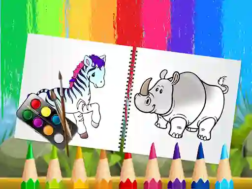 Jwèt Funny Animals Coloring Book sou entènèt
