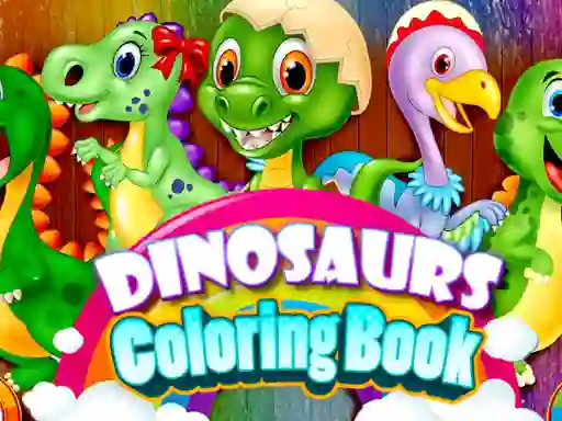 Jwèt Dinosaurs Coloring Book sou entènèt