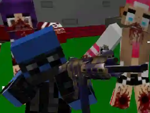 Jwèt Blocky Combat Special Forces: Zombie Apocalypse sou entènèt