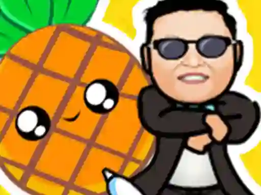 Jwèt Pineapple and pen vs gangnam style sou entènèt