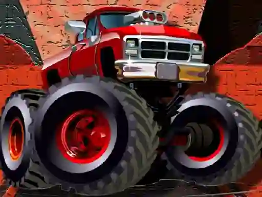 Jwèt Crazy Monster Trucks Puzzle sou entènèt