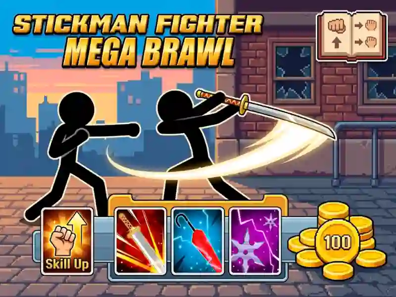 Jwèt Stickman Fighter Mega Brawl sou entènèt