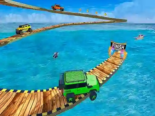 Jwèt Impossible Tracks Jeep Stunts Driving sou entènèt