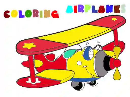 Jwèt Coloring Book Airplane 2 sou entènèt