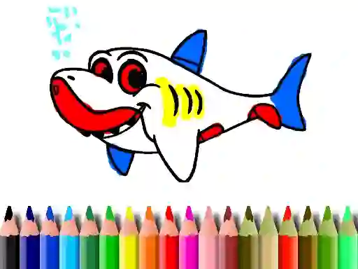 Jwèt Back To School: Shark Coloring Book sou entènèt