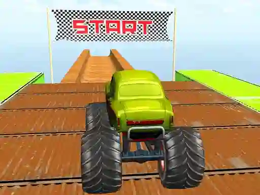 Jwèt Mega ramp Monster truck sou entènèt
