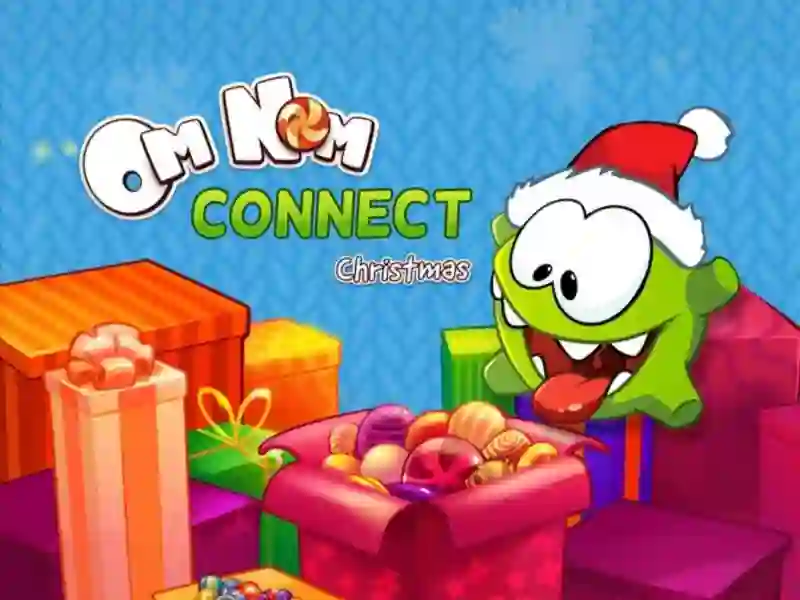 Jwèt Om Nom Connect Christmas sou entènèt