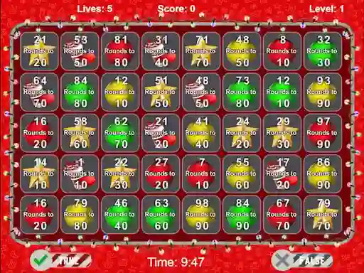 Jwèt Christmas Number Crunch Rounding sou entènèt