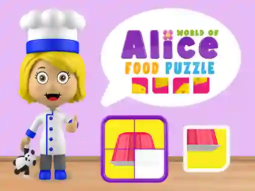 Jwèt World of Alice Food Puzzle sou entènèt