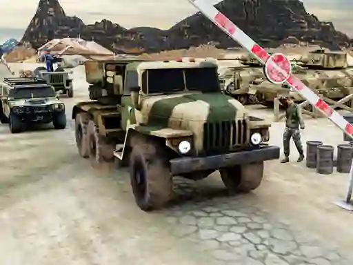 Jwèt Army Machine Transporter Truck sou entènèt