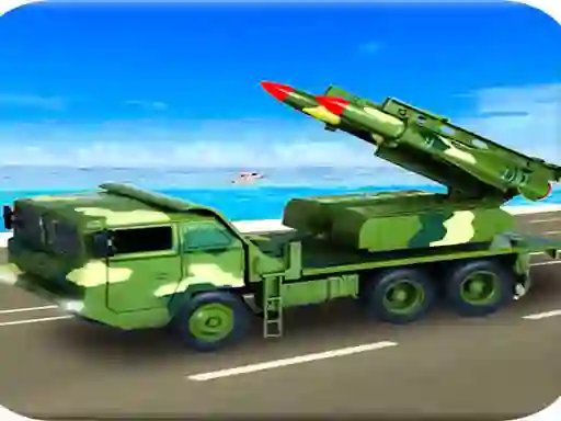 Jwèt Us Army Missile Attack Army Truck Driving Games sou entènèt