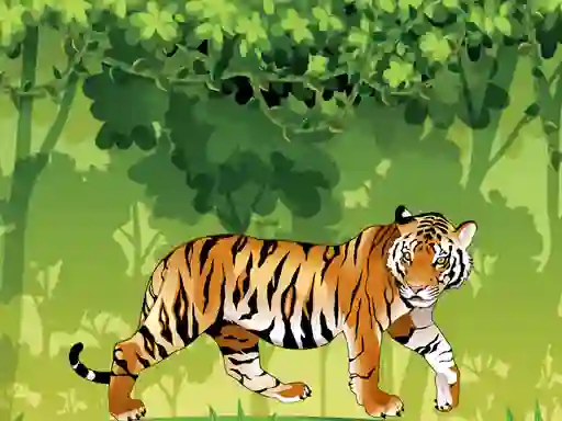 Jwèt Angry Tiger Coloring sou entènèt