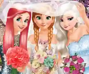 Jwèt Bride and Bridesmaides Dress up sou entènèt