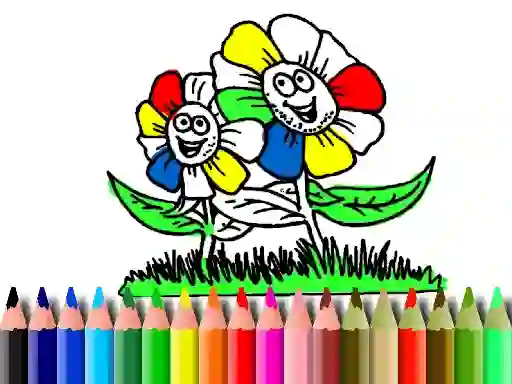 Jwèt Back to School: Flowers Coloring sou entènèt